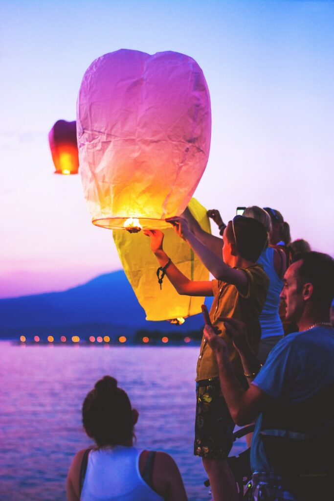 person holding a lantern